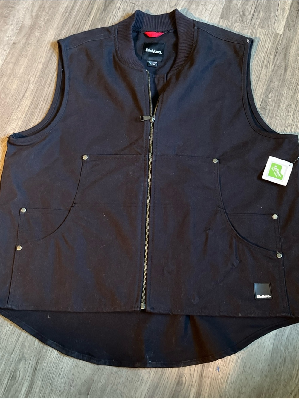 Diehard black Workwear Zip Front Vest XL